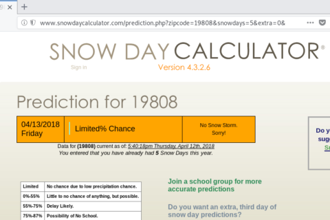 Snow Day Calculator